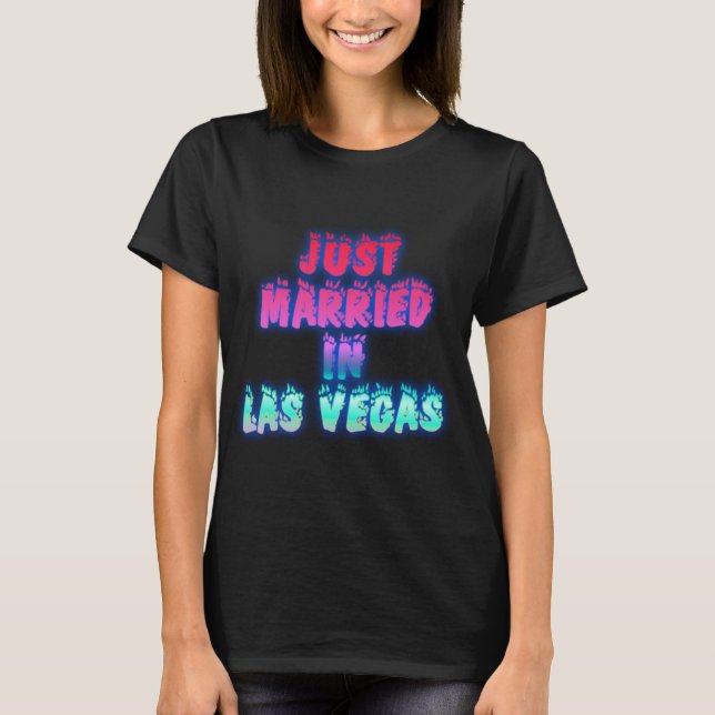 Upphovsman Stil Ny gifta i Las Vegas T-shirt (Framsida)