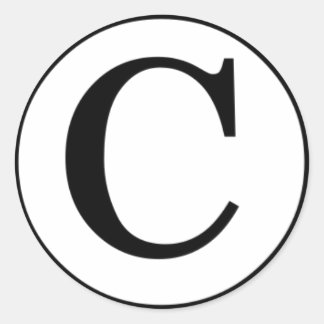 Upphovsrättssymbol saker.. runt klistermärke