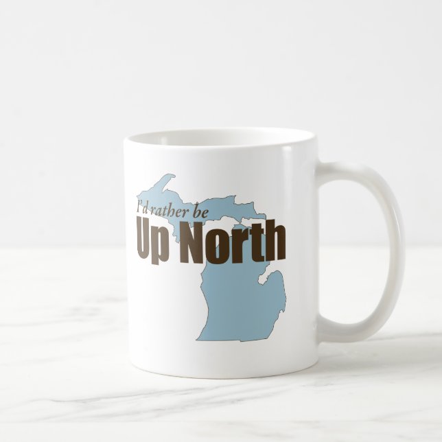 Uppifrån norr - Michigan Kaffemugg (Höger)
