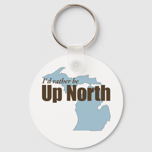 Uppifrån norr - Michigan Nyckelring (Framsida)