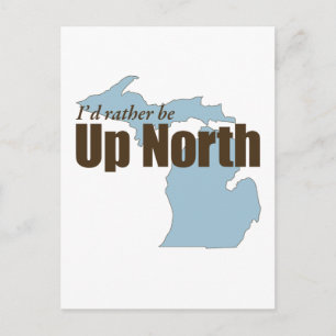 Uppifrån norr - Michigan Vykort