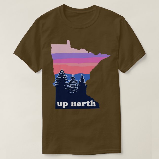 Uppifrån North Minnesota  Sunset T Shirt (Design framsida)