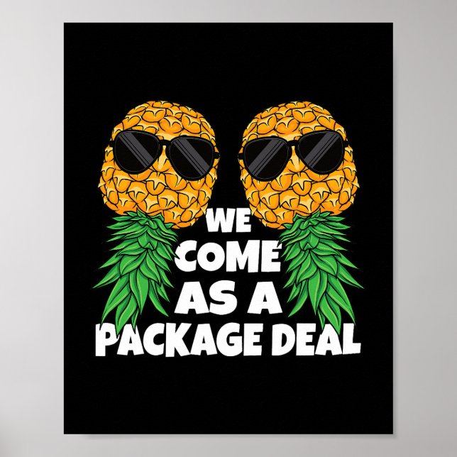 Uppifrån och ned, ananas, bytesavtal med par Paket Poster (Framsidan)