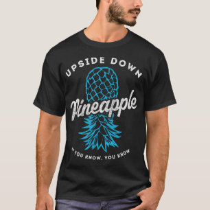 Uppifrån och ned, ananas, fingertecken stil T-Shir T Shirt