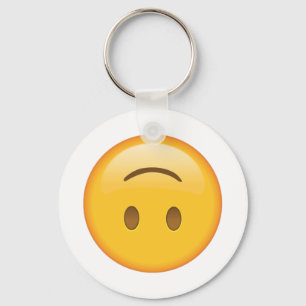 Uppifrån och ned Ansikte - Emoji Nyckelring