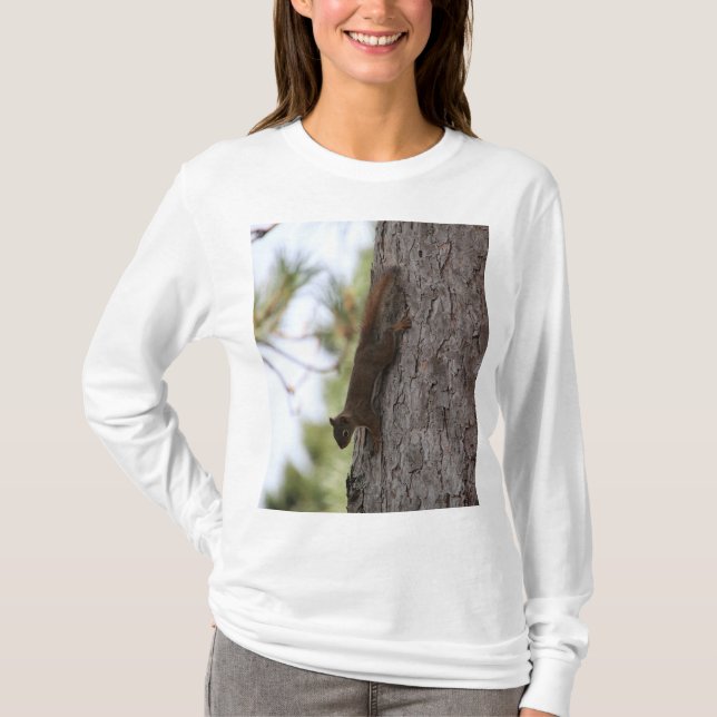 Uppifrån och ned-ekorre t shirt (Framsida)