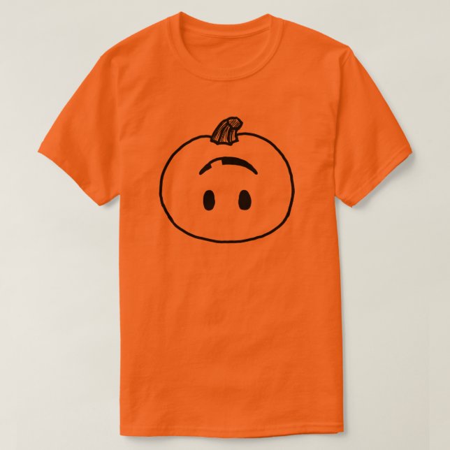 Uppifrån och ned Emoji Pumpkin Shirt Group Hallowe T Shirt (Design framsida)