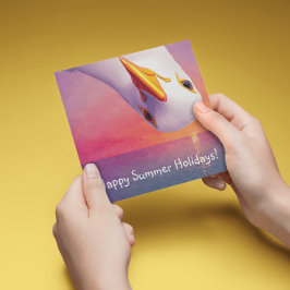 Uppifrån och ned Fiskmås, anpassade Julkort