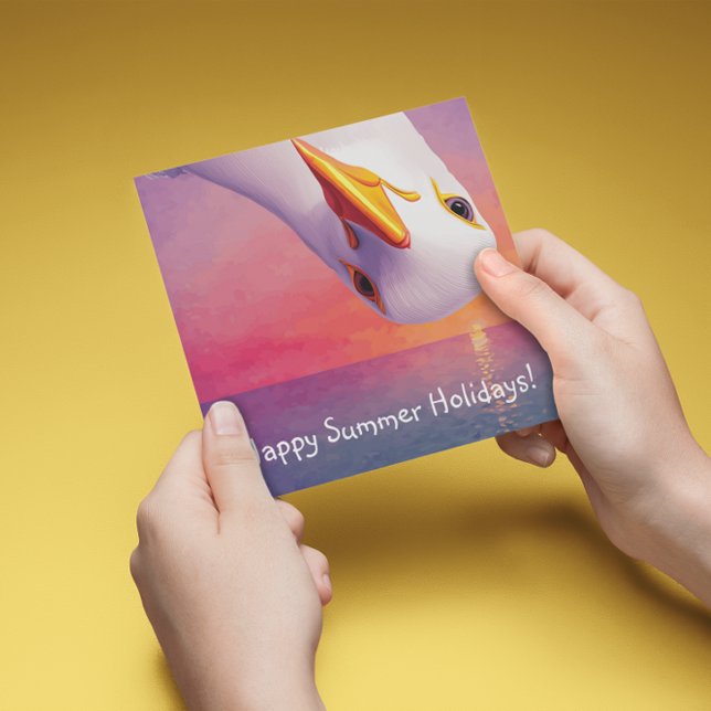 Uppifrån och ned Fiskmås, anpassade Julkort (Skapare uppladdad)