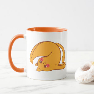 Uppifrån och ned kattdjur mugg