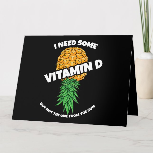 Uppifrån och ned på ananas jag behöver lite D- vit Kort (Framsida)