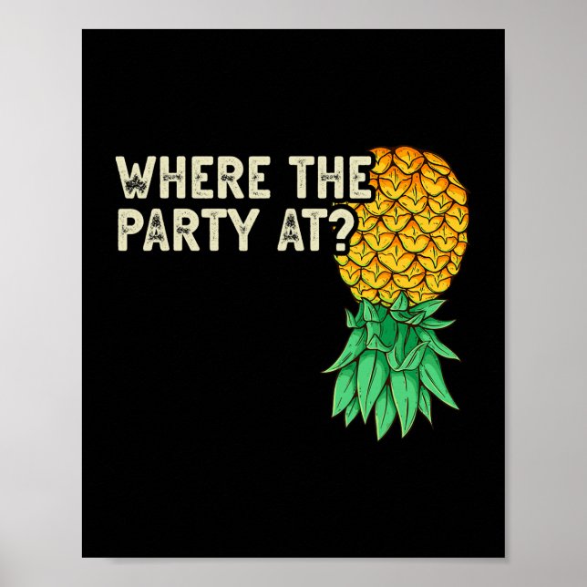 Uppifrån och ned på anas där Party Funny Swinger Poster (Framsidan)