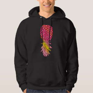 Uppifrån och ned Pineapple Distress Summer Fruit S Hoodie