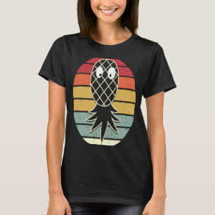 Uppifrån och ned Pineapple Retro Swinger Manar Kvi T Shirt