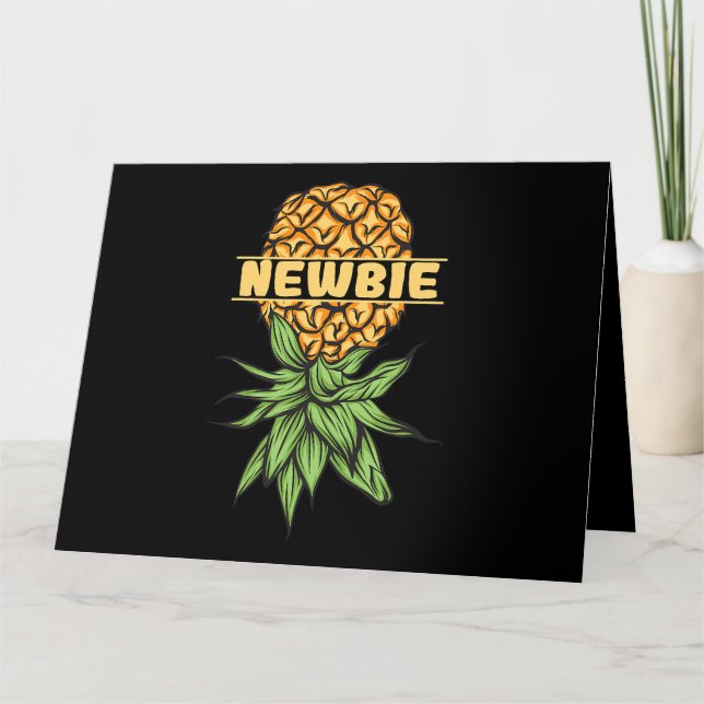 Uppifrån och ned Pineapple Swinger Newbie Beginner Kort (Framsida)