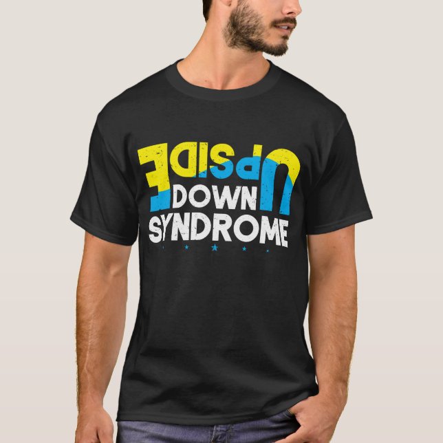 Uppifrån och ned Syndrome Awareness Speciell Educa T Shirt (Framsida)