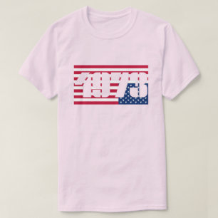 Uppifrån och ned USA flagga 1973 Abortion Högers T Shirt