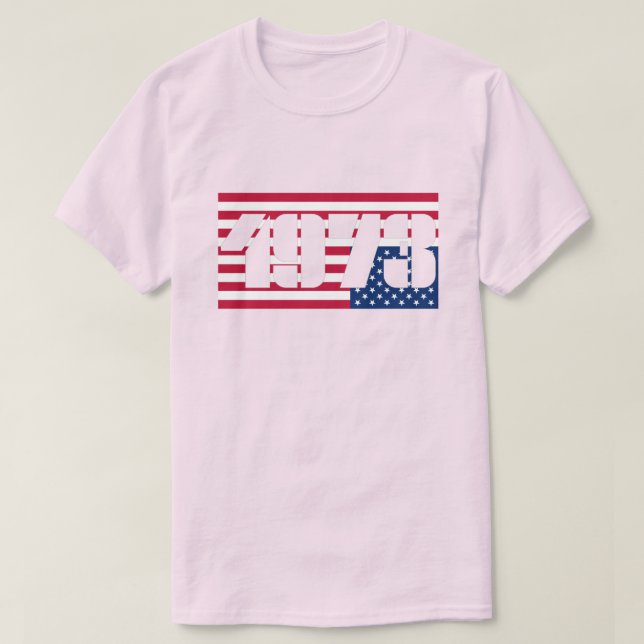 Uppifrån och ned USA flagga 1973 Abortion Högers T T Shirt (Design framsida)