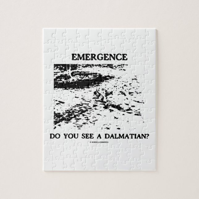 Uppkomst ser du en Dalmatian? Optisk illusion Pussel (Vertikal)