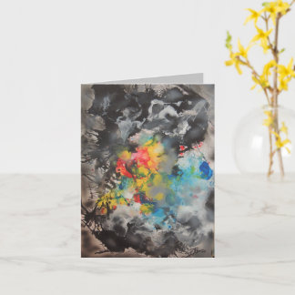 Uppkomsten av Abstrakten Färg Kort