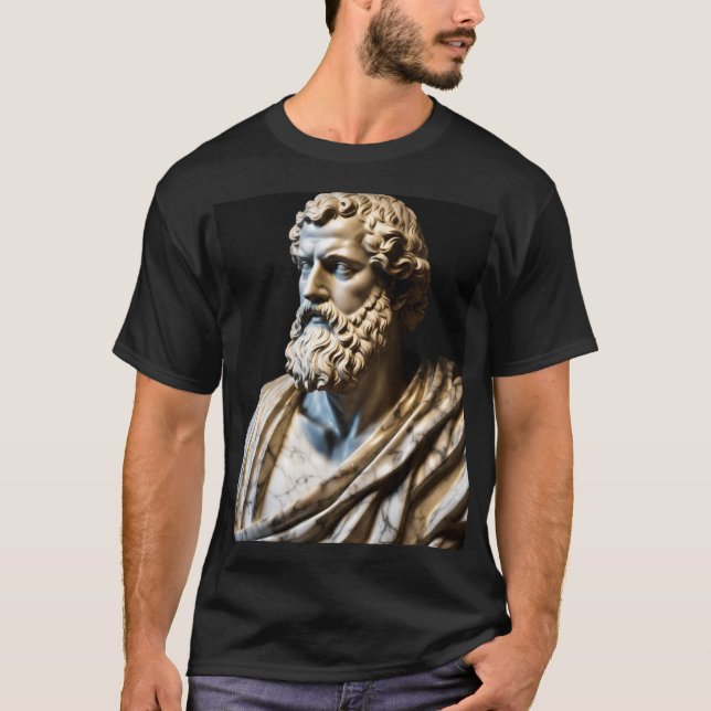 Uppkoppling av Romerska statyn av Aristoteles T-Sh T Shirt (Framsida)