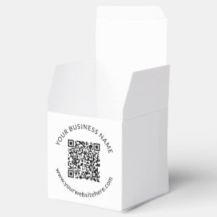 Uppladdad QR-kodmall med redigerbar text Presentaskar