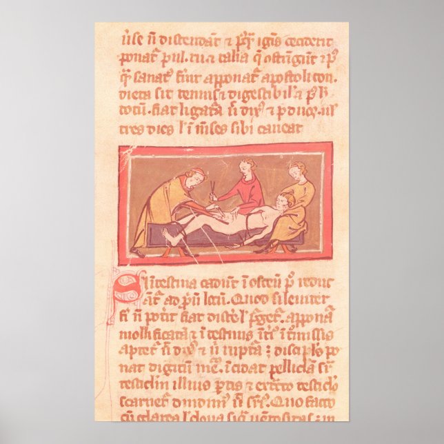upplaga "Bok of Surgery" av Rogier de Salerne Poster (Framsidan)
