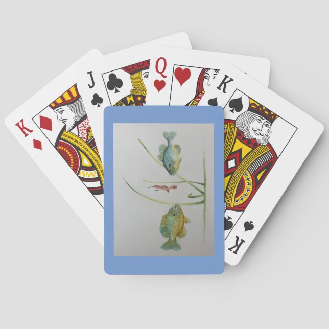 Uppläggningskort för sunnfisk/blått ljus casinokort (Baksidan)