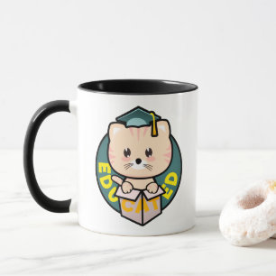 Upplärd Student Cat Studenten Firande Mugg