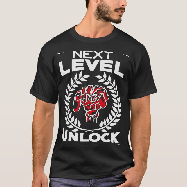 Upplås Joystick-videospel på nästa nivå T Shirt (Framsida)