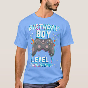 Upplåsning av videospel 1:a födelsedagsspelsboxen t shirt