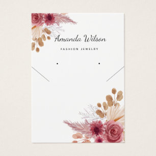 Uppläsningar av chicen Necklace Visning Card för m Visitkort