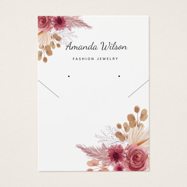 Uppläsningar av chicen Necklace Visning Card för m Visitkort (Framsidan)