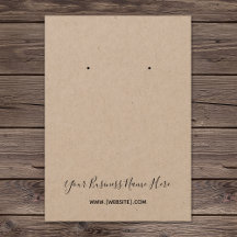 Uppläsningskort för Kraft Elegant Script Anpassnin