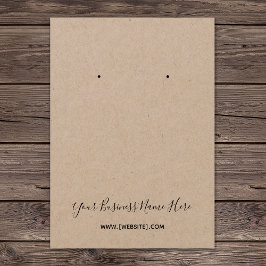 Uppläsningskort för Kraft Elegant Script Anpassnin Visitkort