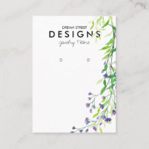 Uppläsningskort för Watercolor Greenery Lavender V