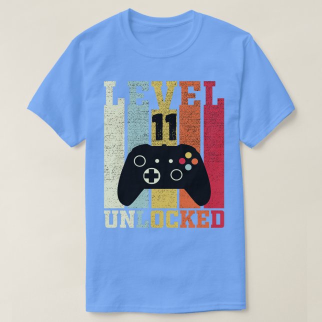 Upplåst 11 olåst, 11:e födelsedagsgåva t shirt (Design framsida)