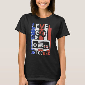 Upplåst amerikanskt spel för olåst Flagga 30:e Bi T Shirt