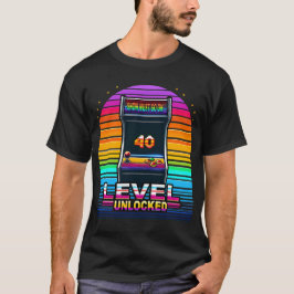 Upplåst återställ-teckningsdesign på nivå 40 t shirt