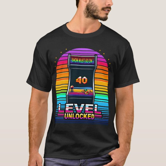 Upplåst återställ-teckningsdesign på nivå 40 t shirt (Framsida)