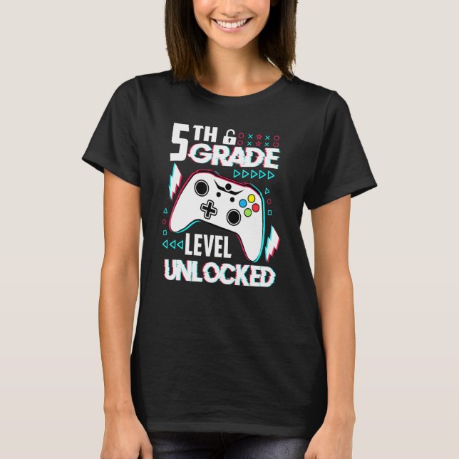 Upplåst Back to school-dag på Retro-nivå 5 Klass T Shirt (Framsida)