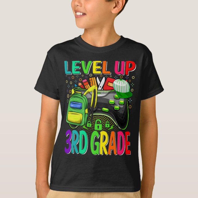 Upplåst Back to school på tredje Klassen T Shirt (Framsida)
