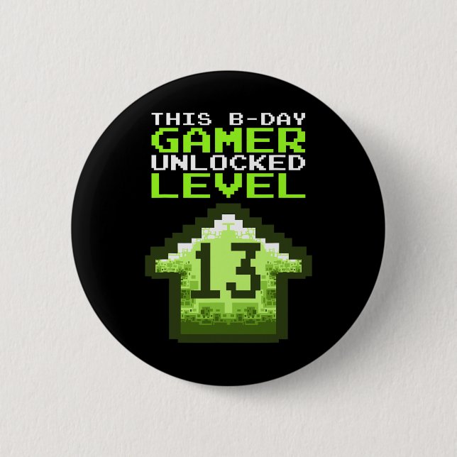Upplåst fågelvilt på nivå 13 13th Birthda Knapp (Framsida)