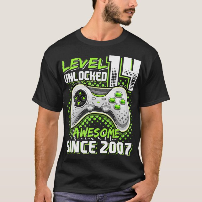 Upplåst Fantastisk 2007-videospel på nivå 14, 14:e T Shirt (Framsida)