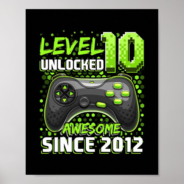 Upplåst Fantastisk 2012-videospel på nivå 10 10 Poster (Framsidan)