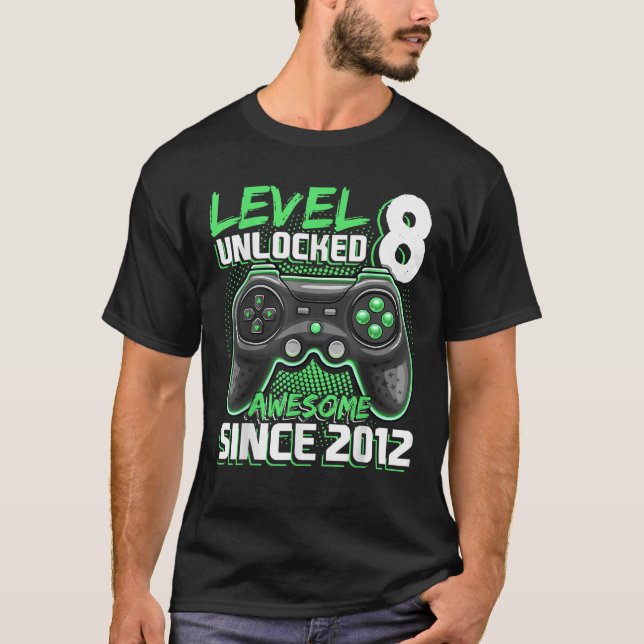 Upplåst Fantastisk 2012-videospel på nivå 8:e föde T Shirt (Framsida)