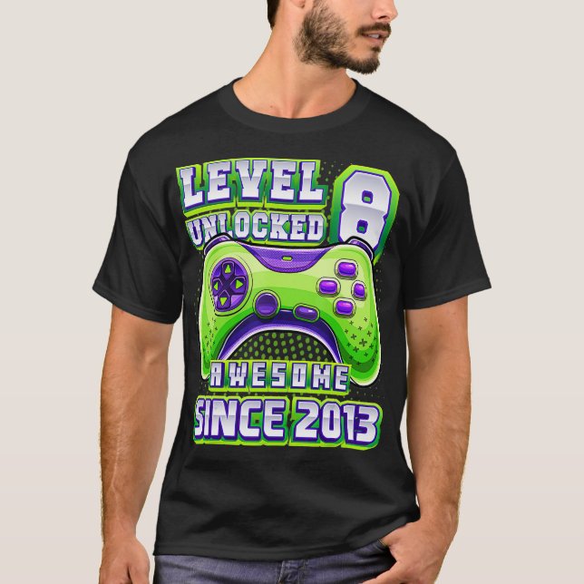 Upplåst Fantastisk 2013-videospel 8:e födelsetalet T Shirt (Framsida)