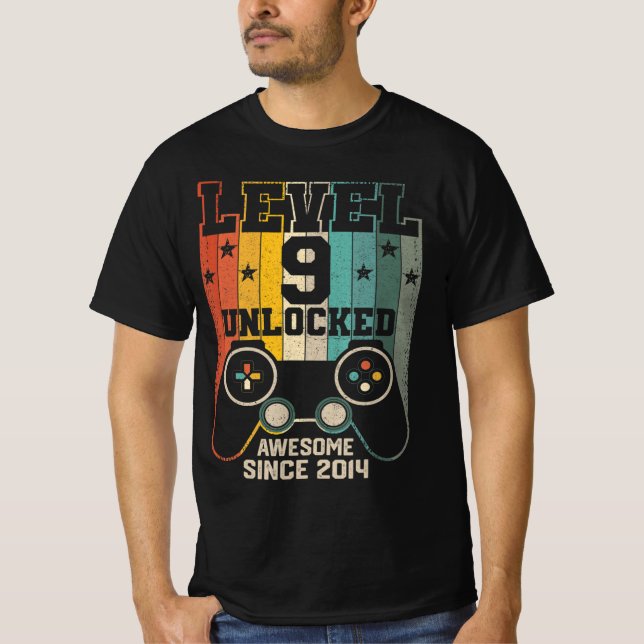 Upplåst Fantastisk 2014 Boy Video Game 9 B T Shirt (Framsida)