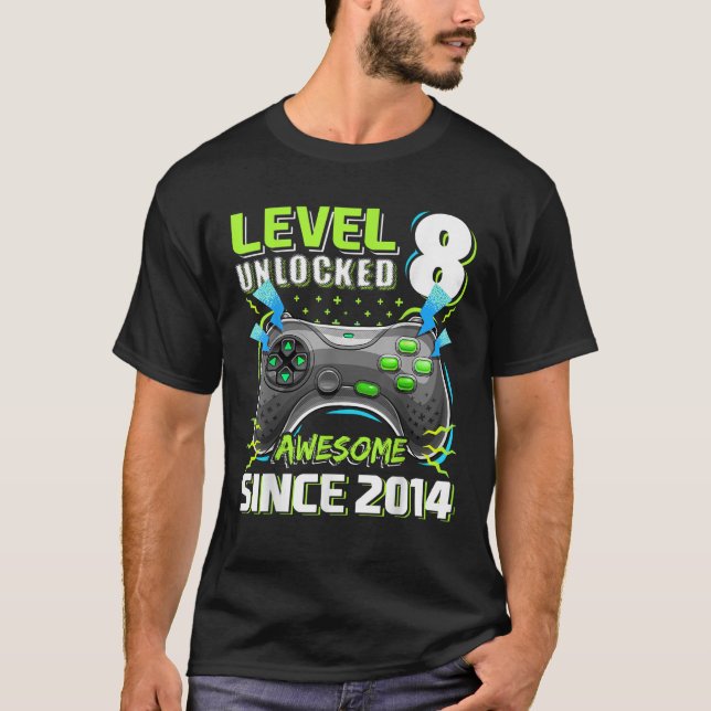 Upplåst Fantastisk 2014-videospel på nivå 8:e föde T Shirt (Framsida)