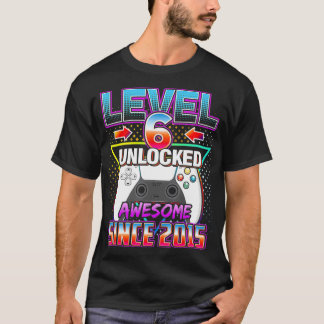 Upplåst Fantastisk 6-videospel på nivå 6, födelsed T Shirt